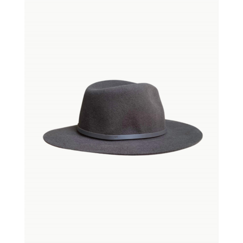 Rag & Bone womens city felt fedora hat in dark espresso