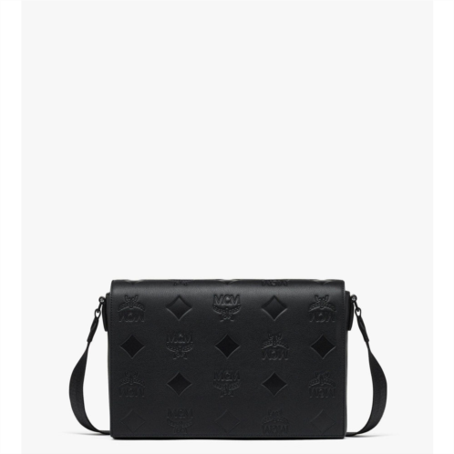 Mcm klassik messenger in maxi monogram leather