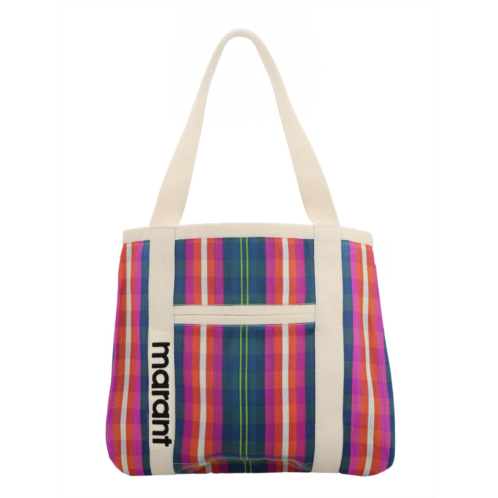 ISABEL MARANT large plaid pattern zipper pockets tote