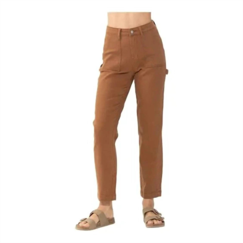 Judy Blue high waist carpenter utility slim fit jeans in brown