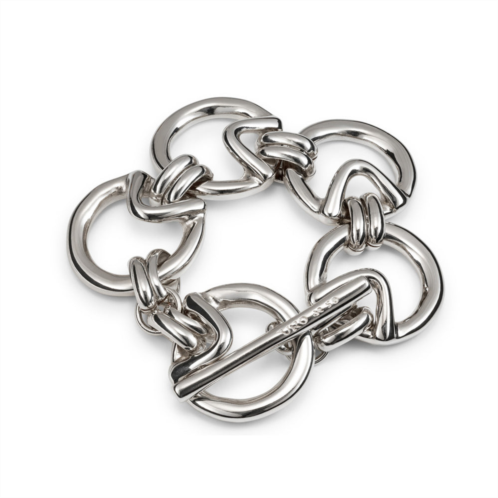 UNOde50 sculptural link silver bracelet