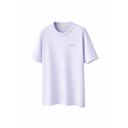 Marni organic cotton certified logo t-shirt - illusion blue