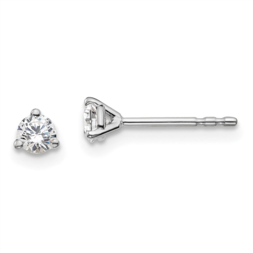 Diamond2Deal 14k gold 1/4 ct round lab grown diamond stud earrings vs clarity d-e color