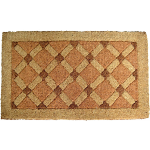 Imports Decor cross board pattern handcrafted door mat geometric woven entryway rug durable indoor outdoor floor mat