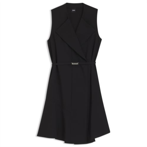 BOSS crepe wrap dress with belt