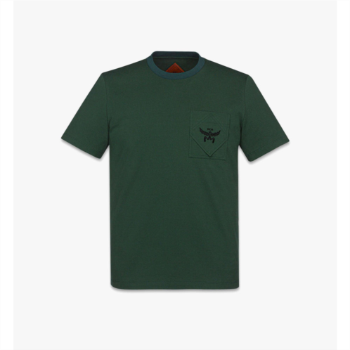 Mcm essential logo pocket t-shirt in organic cotton