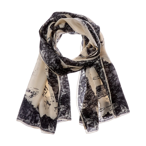 Jimmy Choo logo silk scarf