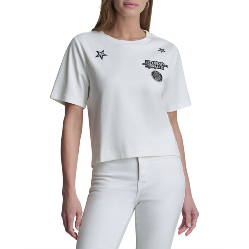 DKNY 1989 pins & patches shirt