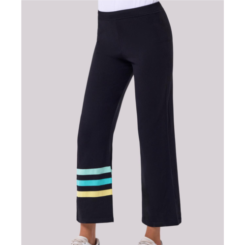 Angel Apparel stripe knit pant in black/multi