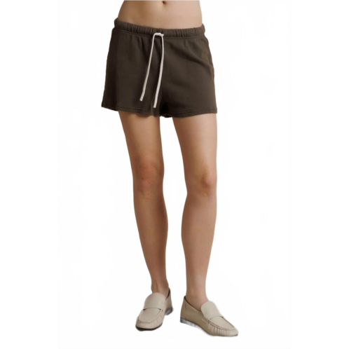 Perfectwhitetee layla terry short in dark olive