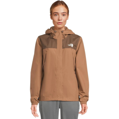 The North Face antora rain jacket womens smokey brown full zip hooded gbo2563