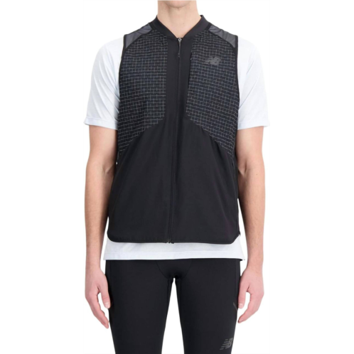 New Balance impact run luminous packable vest in black