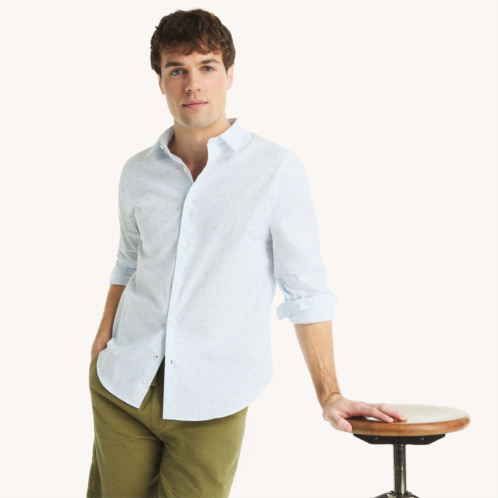 Nautica mens slim fit wrinkle-resistant printed shirt