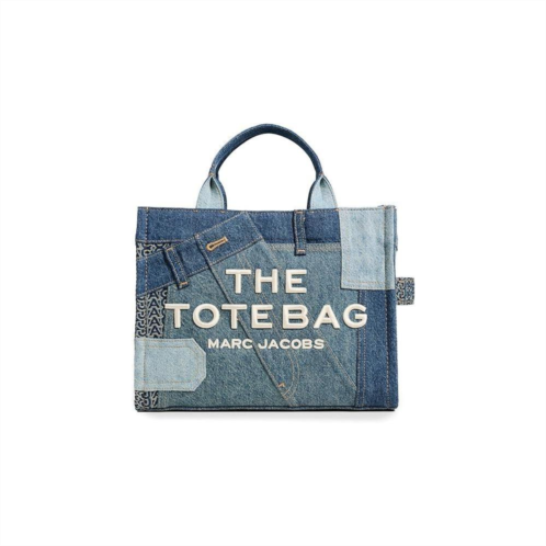 marc jacobs the deconstructed denim medium tote bag - indigo multi