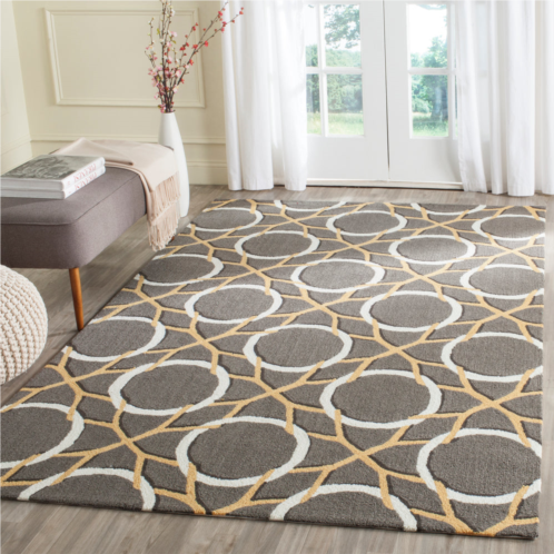 Safavieh four seasons hand made area rug grey / ivory contemporary style non-shedding