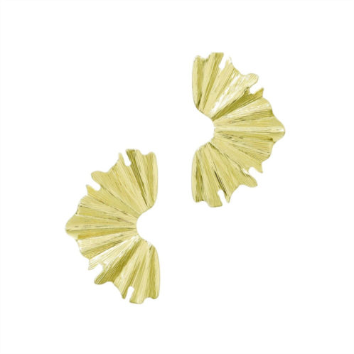 Adornia gold plated wave statement earrings