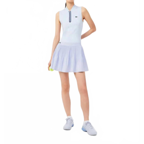 LACOSTE ultra dry mini tennis skirt with liner in phoenix blue