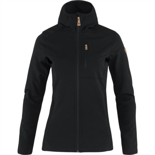 Fjallraven womens keb fleece hoodie in black