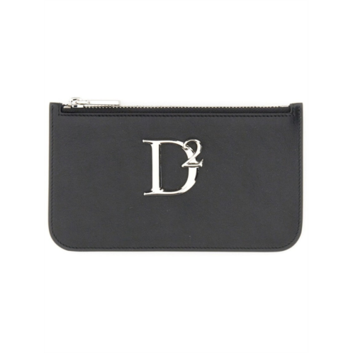 Dsquared2 rectangular leather pouch