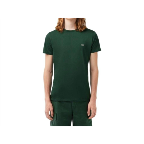 LACOSTE short sleeve crew neck pima cotton jersey t-shirt in green