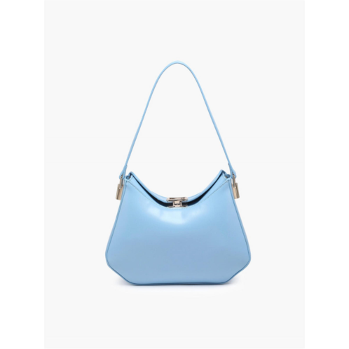 Jen & Co. womens incheon hexagonal shoulder bag in arctic blue