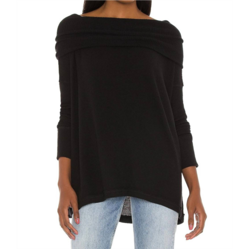 Free People juicy long sleeve top in black