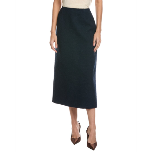 Oscar de la Renta tweed silk-lined wool-blend skirt