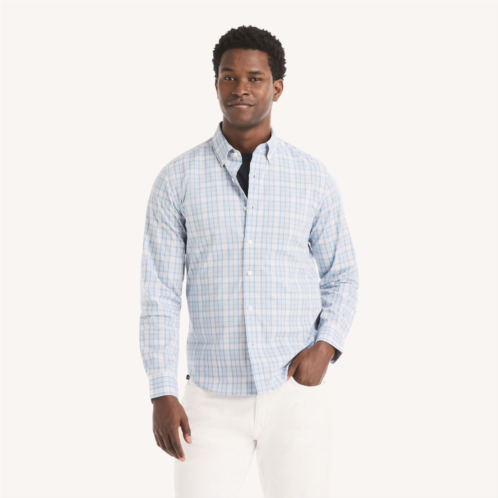 Nautica mens slim fit wrinkle-resistant plaid shirt