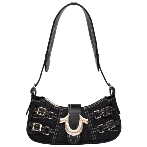 True Religion multi strap denim shoulder bag