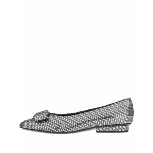 Salvatore Ferragamo womens bow ballet flats in black