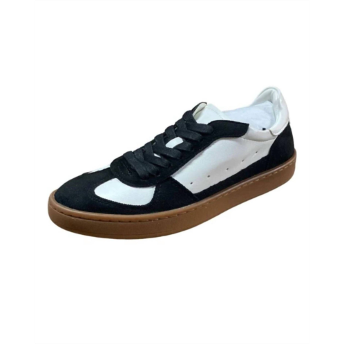 Matisse womens dana lace up sneakers in black/white