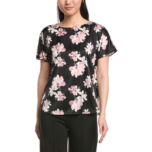 Anne Klein printed flat satin top