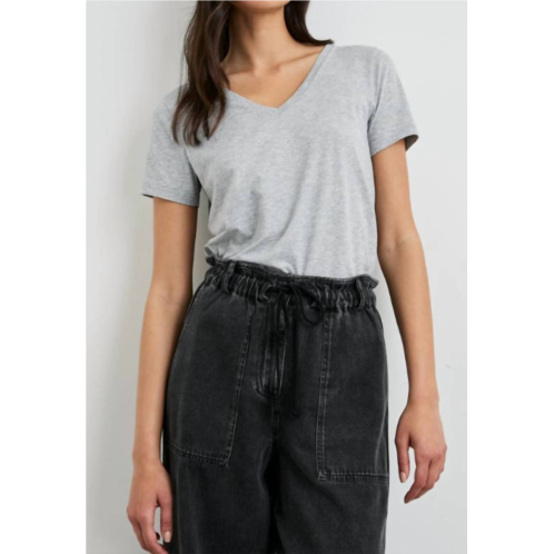 Rails short sleeve classic v t-shirt in h grey