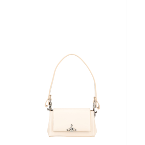 VIVIENNE WESTWOOD structured handbag with flap closure and distinctive orb emblem