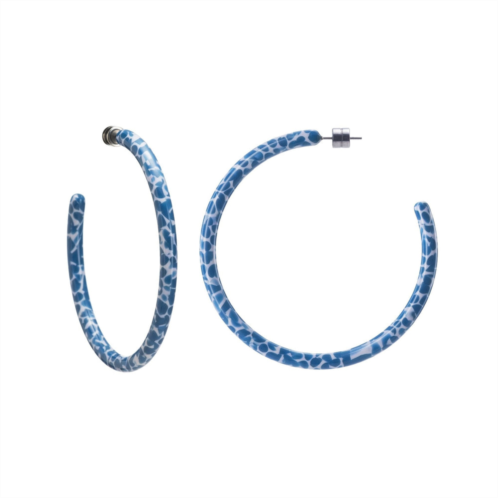 MACHETE large hoops in cerulean