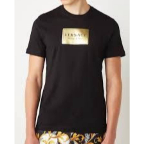 VERSACE mens logo t-shirt in black