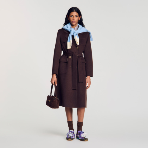 Sandro double-faced check coat
