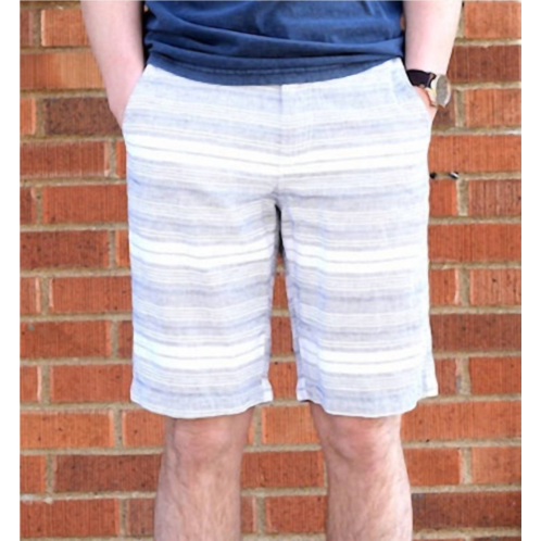 Flags & Anthem mens striped shorts in white navy