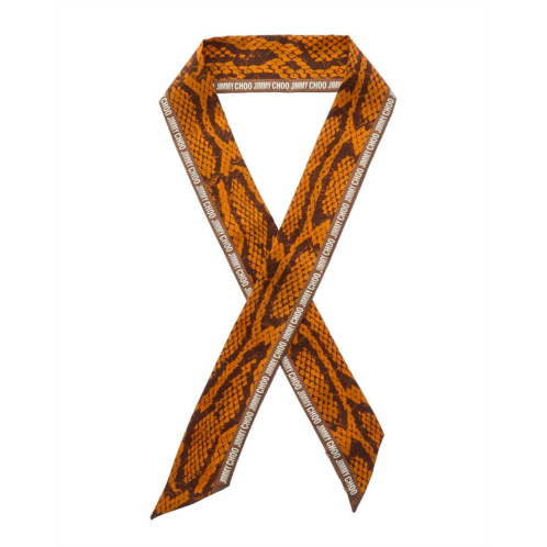 Jimmy Choo logo silk scarf