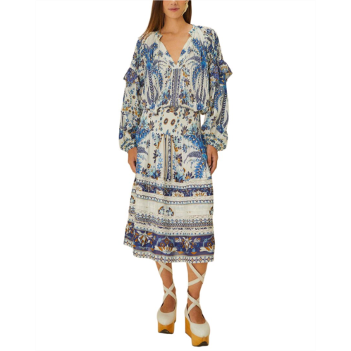 FARM Rio ana tapestry midi skirt