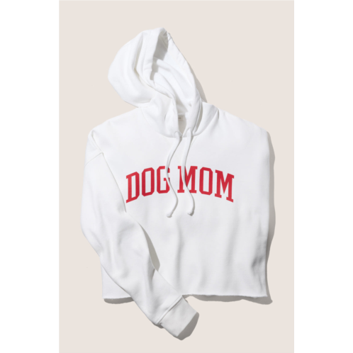 FAVORITE DAUGHTER womens cropped dog mom hoodie
