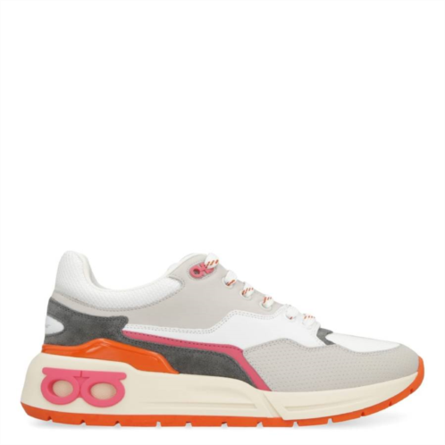 Salvatore Ferragamo Ferragamo cosma lace-up leather and fabric sneakers