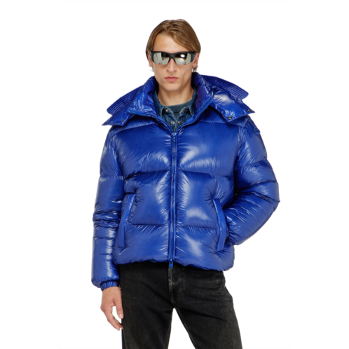 Diesel down puffer jacket with detachable hood