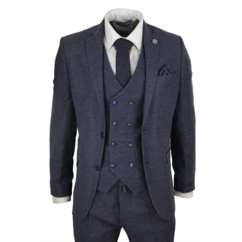 TruClothing 3 piece suit double breasted tweed