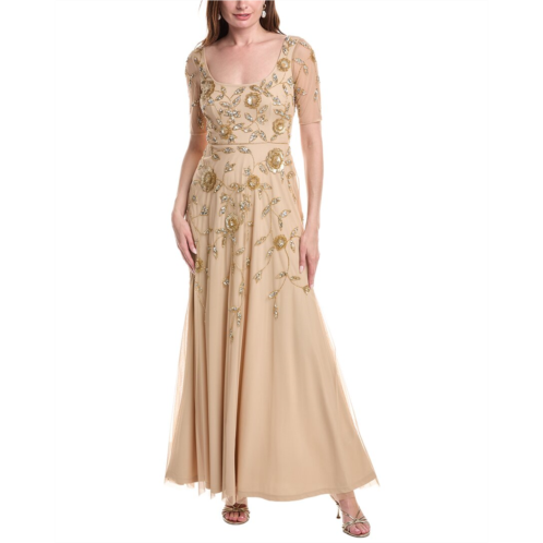 Adrianna Papell bead mesh long dress