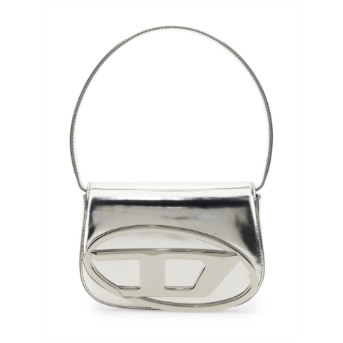 Diesel silver metallic shoulder bag