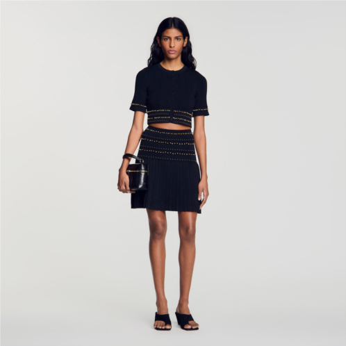 Sandro mini skirt with tassels