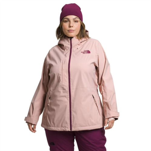The North Face freedom jacket womens plus pink stretch hooded full zip kfc601