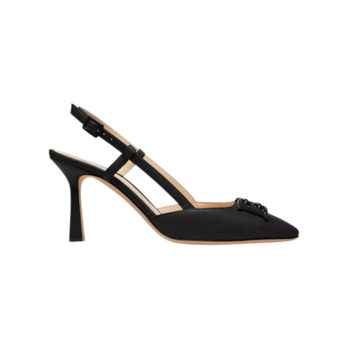 BALLY womens eva high heel slingback leather pumps in black