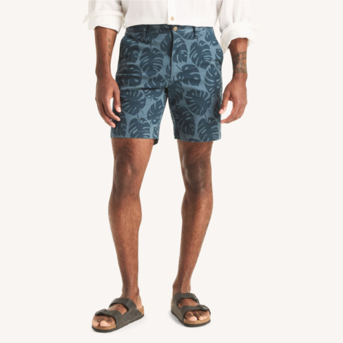 Nautica mens 8.5 printed stretch deck short